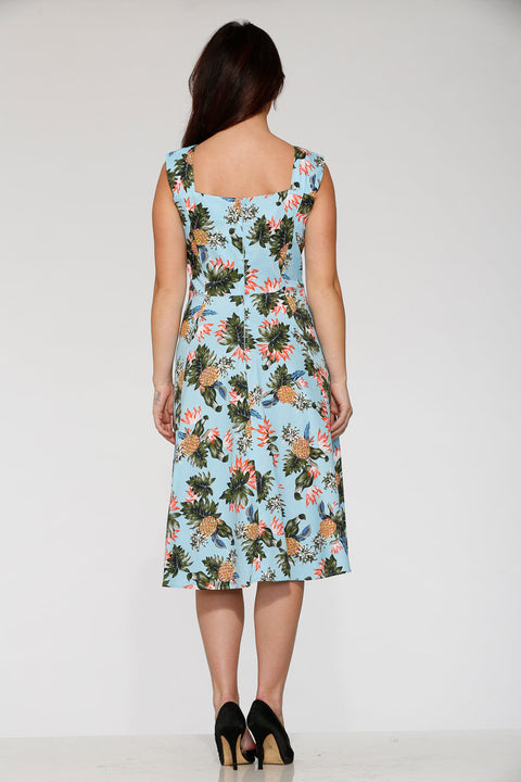 Hellblaues Hawaii-Swingkleid-5