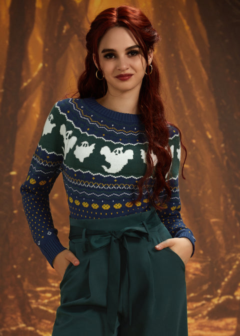 Fröhliche Gruselmomente Fair Isle Pullover-2