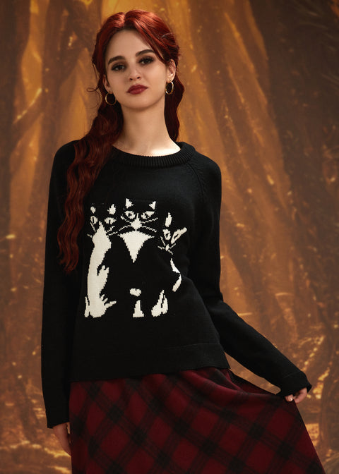 Voller Nostalgie Rundhalspullover-5