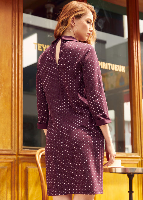 Brennen nach dem Lesen von Kragen-Shiftkleid-3