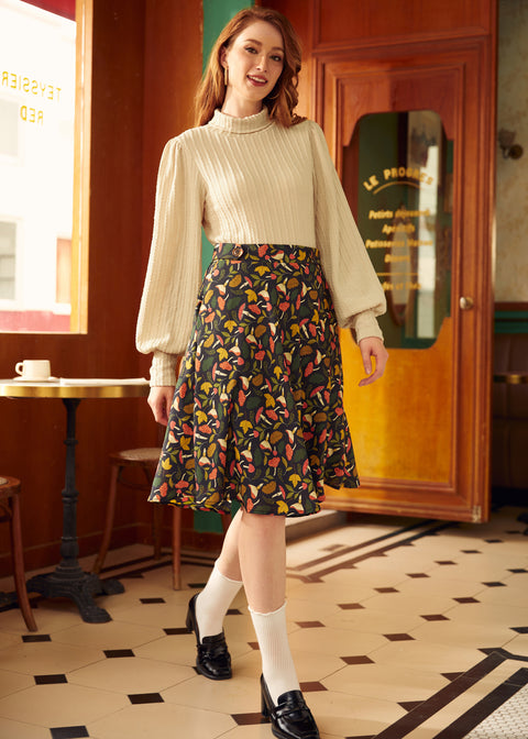 Retro-Rendezvous-Rollkragenpullover mit Ballonärmeln-2