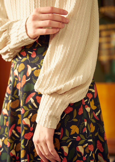 Retro-Rendezvous-Rollkragenpullover mit Ballonärmeln-1