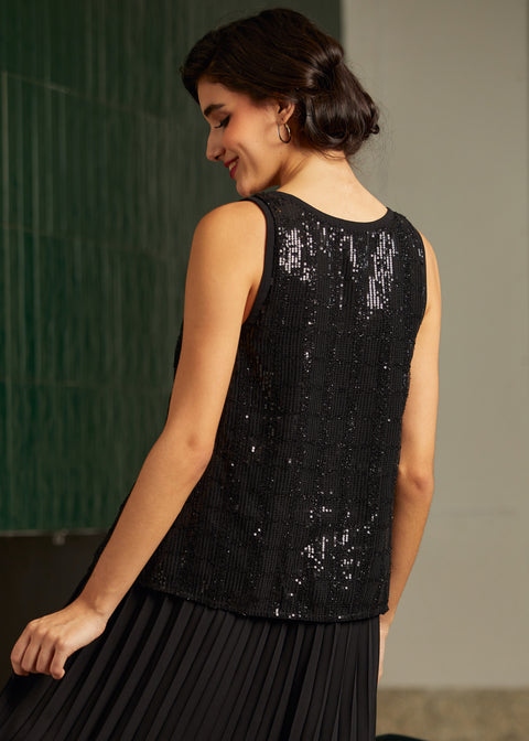 Klassisches, süßes Tanktop mit doppeltem V-Ausschnitt-3