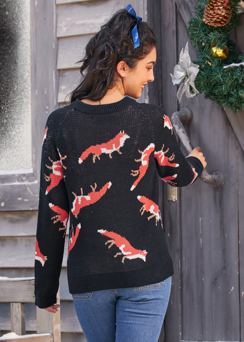 Voller Nostalgie Rundhalspullover-4