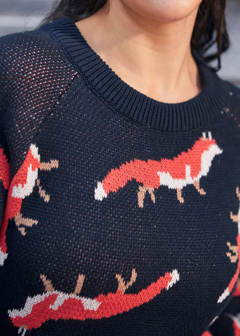 Voller Nostalgie Rundhalspullover-1