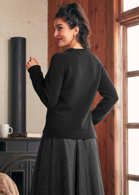 Voller Nostalgie Rundhalspullover-8