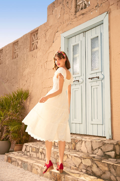 Sweetheart Soirée Midikleid mit Twist-Front-4