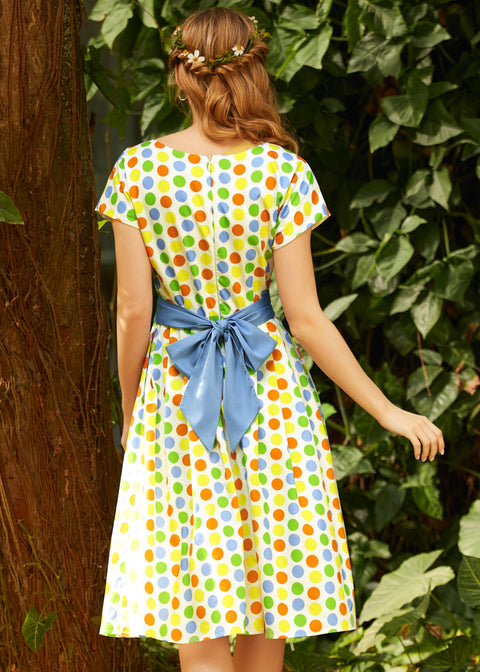 Konfetti-Tagtraum-Kleid in A-Linie-4