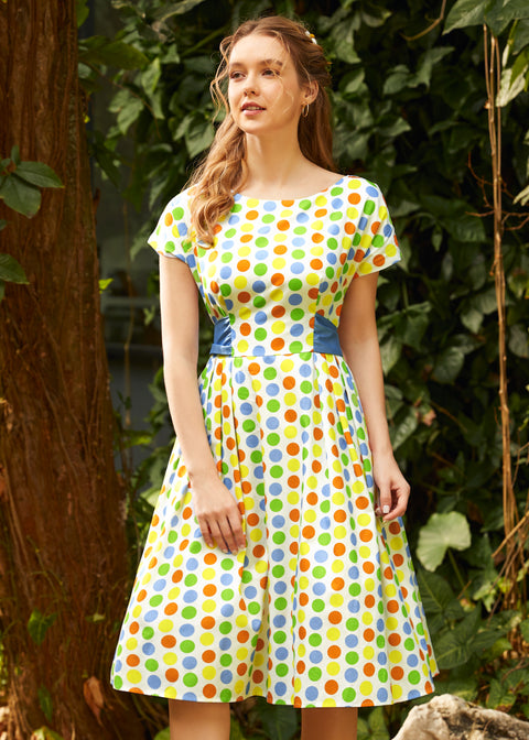 Konfetti-Tagtraum-Kleid in A-Linie-5