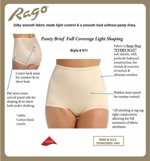 Leicht formender Slip mit Bauchkontrolle und Innenfutter | Modell 511-1