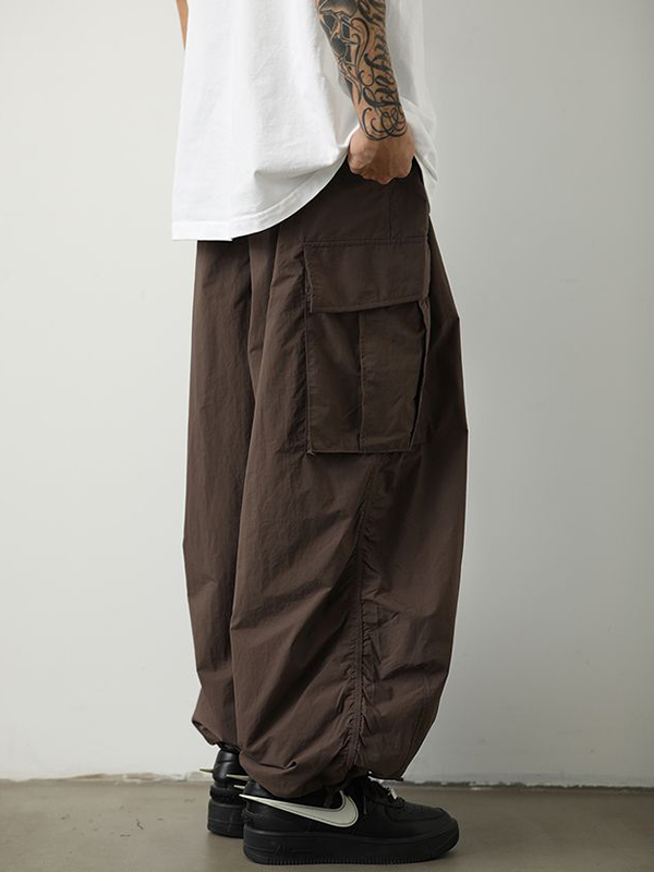 Men's Big Pocket Bound Feet Cargo Pants-4
