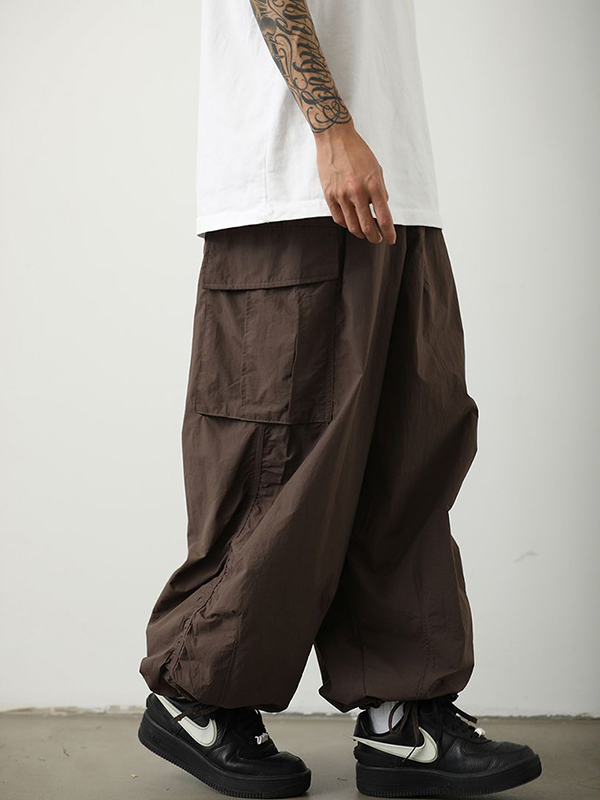Men's Big Pocket Bound Feet Cargo Pants-3