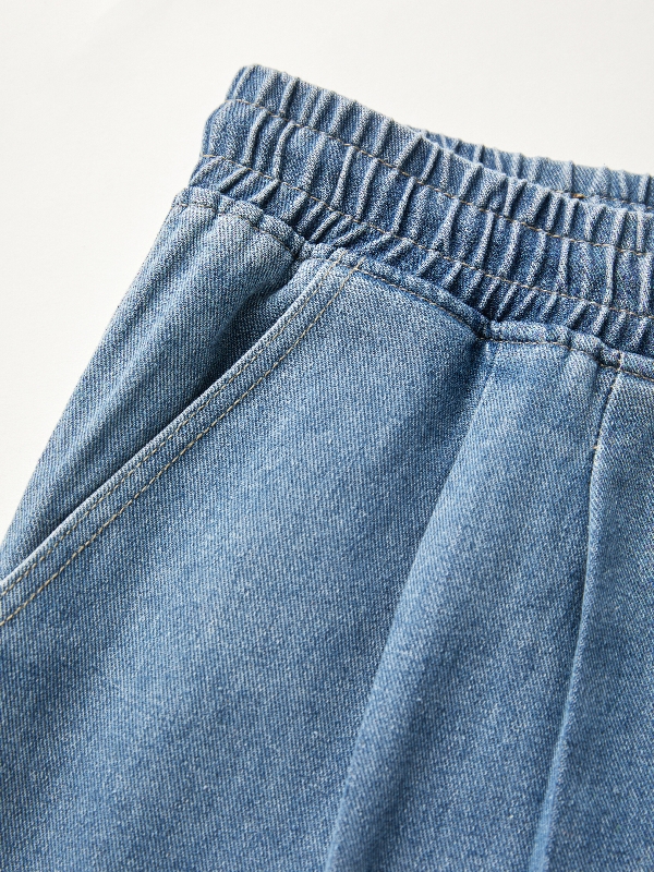 Men's Washed Distressed Loose Jeans-8