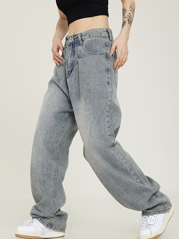 Vintage Light Wash Boyfriend Jeans-3