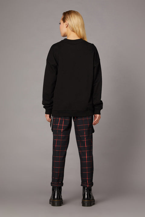 Sweatshirt mit Vampirprint-2