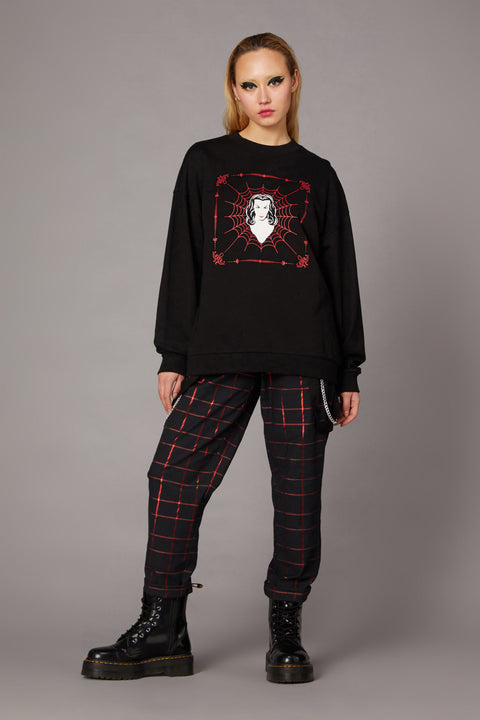 Sweatshirt mit Vampirprint-3