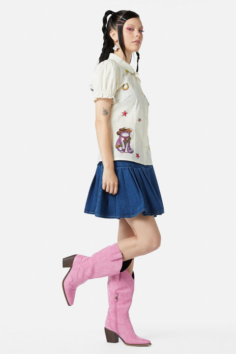 Miauen-Abzeichen-Bluse-2