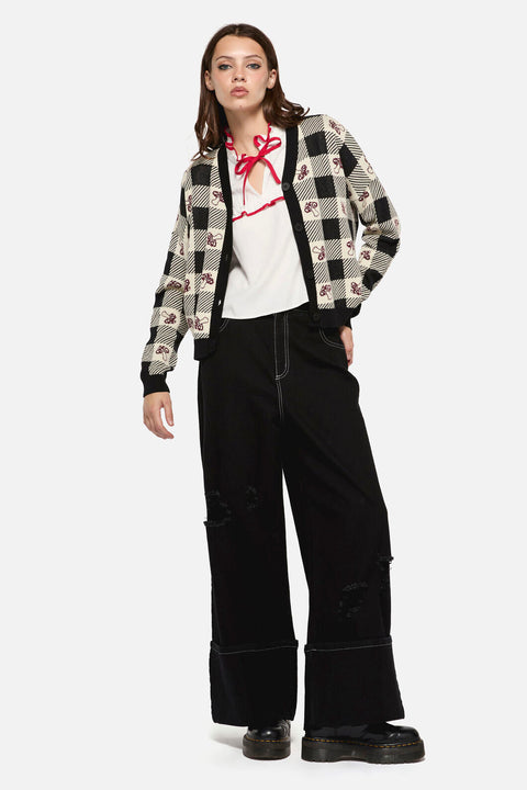 Sweet Home Intarsien-Cardigan-3