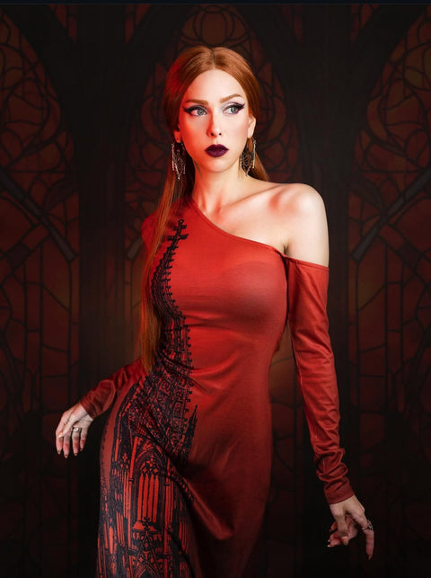 Elspeth - Bequemes Maxikleid im Kathedralenstil-1