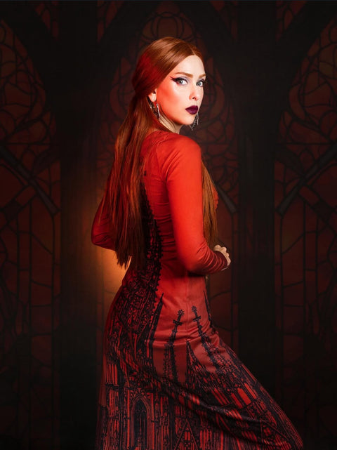 Elspeth - Bequemes Maxikleid im Kathedralenstil-2