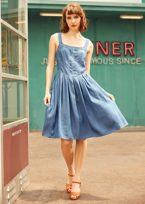 Wir treffen uns in der Main Street, Chambray-Kleid-2