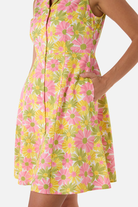 Vintage Daisy Mini-Hemdkleid-1