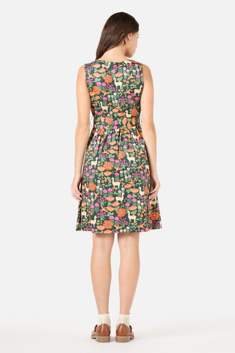 Lama-Kleid mit V-Ausschnitt, ärmellos-3