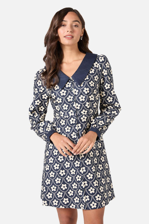 Megan Minikleid mit süßem Kragen-7