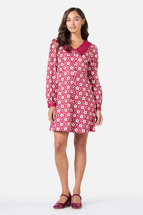 Megan Minikleid mit süßem Kragen-3