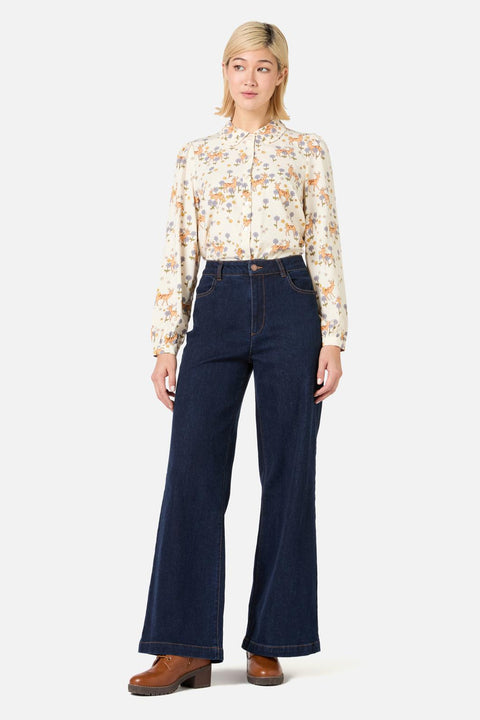 Langarmbluse mit Wiesen-Hirschmotiv-3