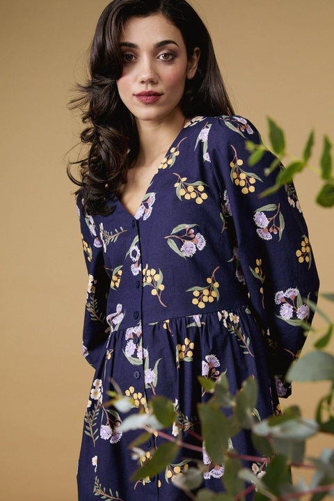 Elsie Native Baumwoll-Kittelkleid-1