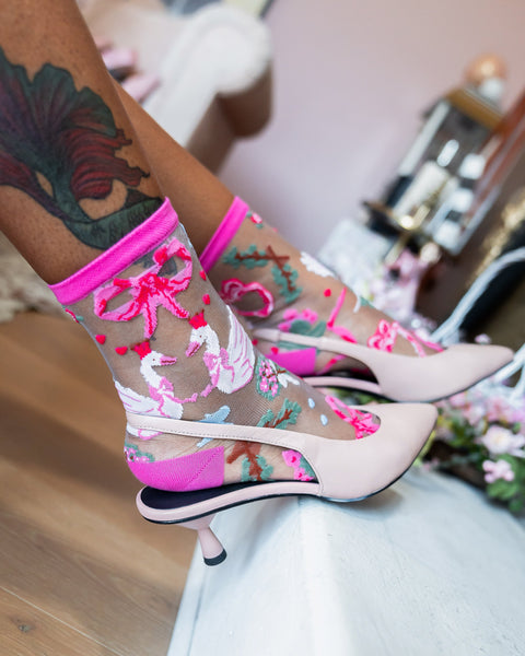 Balletcore Sheer Crew Sock-3