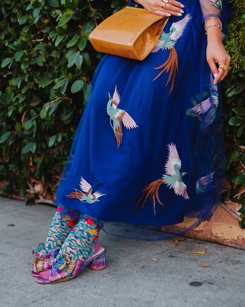 Tapestry Vines Sheer Crew Sock-5