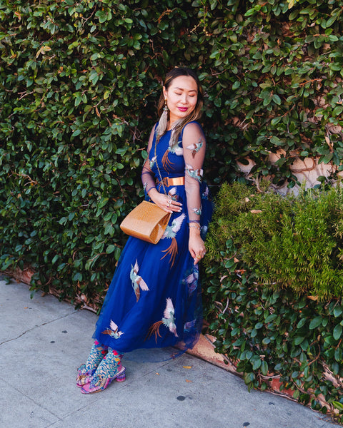 Tapestry Vines Sheer Crew Sock-6