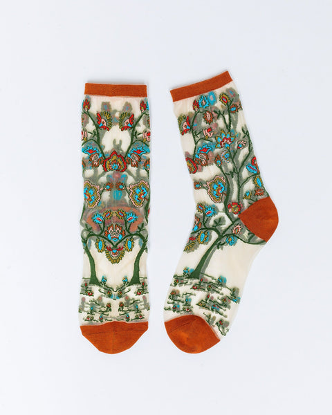Tree of Life Sheer Crew Sock-3