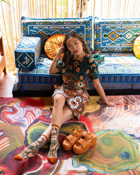 Tree of Life Sheer Crew Sock-6