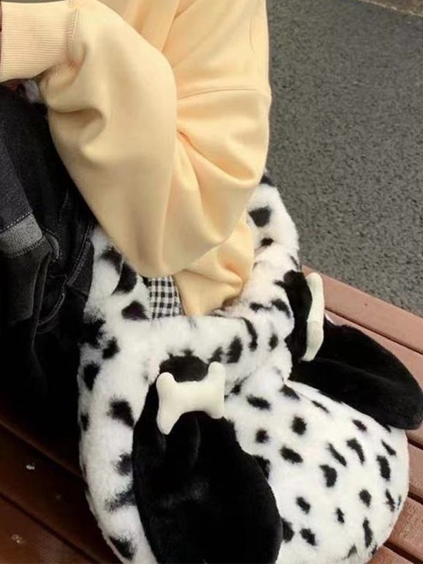 Fuzzy Dalmatian Crossbody Bag-1