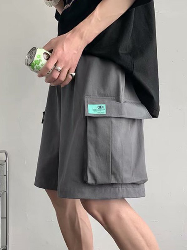 Men's Casual Straight Leg Cargo Shorts-3