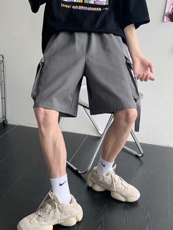Men's Casual Straight Leg Cargo Shorts-5