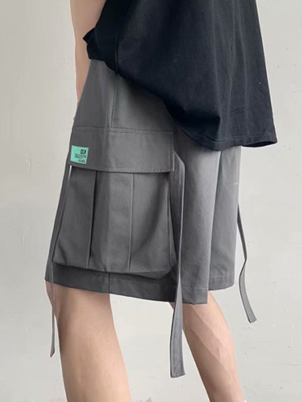 Men's Casual Straight Leg Cargo Shorts-4