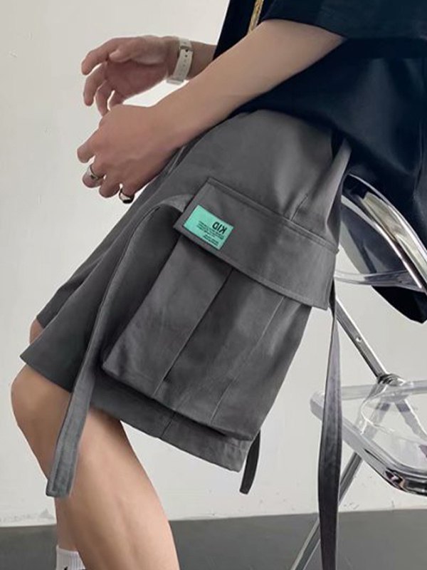 Men's Casual Straight Leg Cargo Shorts-1