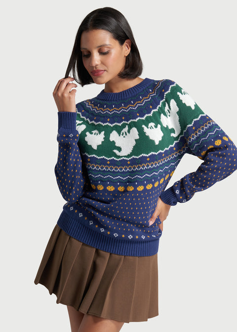 Fröhliche Gruselmomente Fair Isle Pullover-7